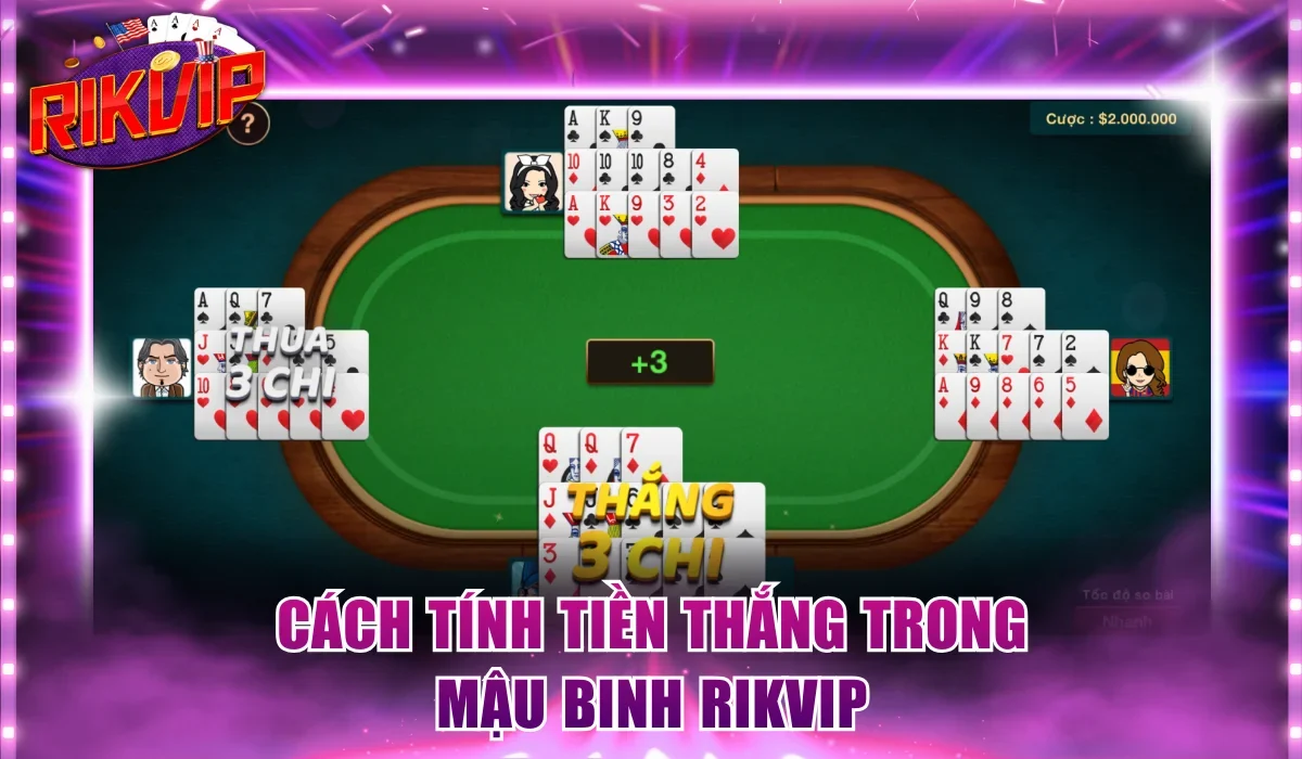 Cách tính tiền thắng trong Mậu Binh Rikvip