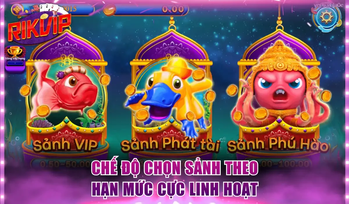 Chế độ chọn sảnh theo hạn mức cực linh hoạt