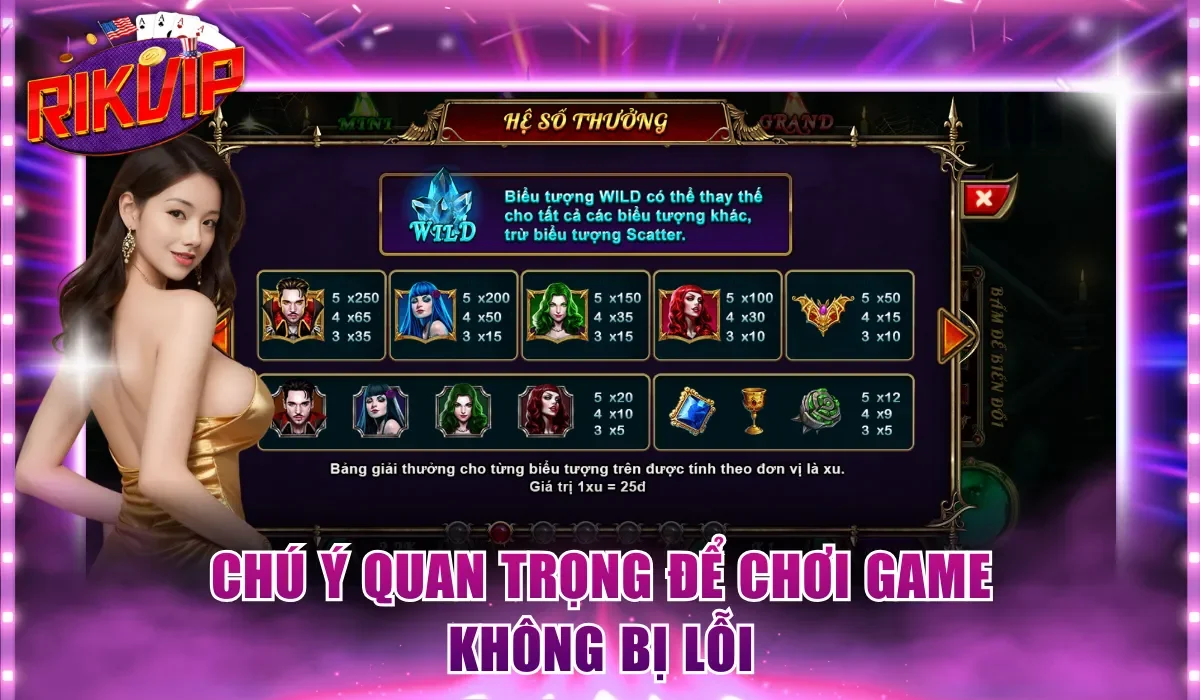 Chú ý quan trọng để chơi game không bị lỗi
