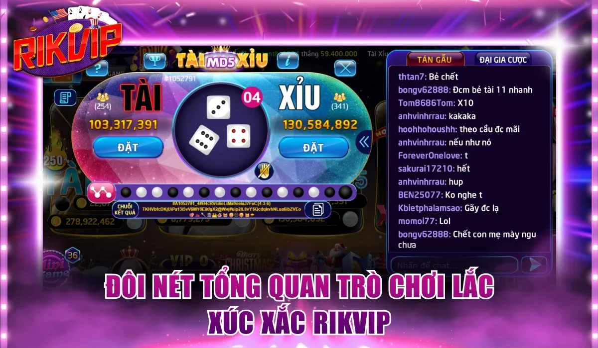 Đôi nét tổng quan trò chơi lắc xúc xắc Rikvip