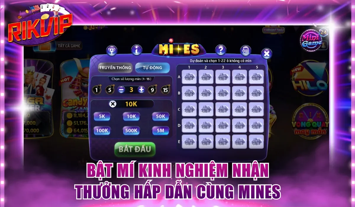Bật mí kinh nghiệm nhận thưởng hấp dẫn cùng Mines